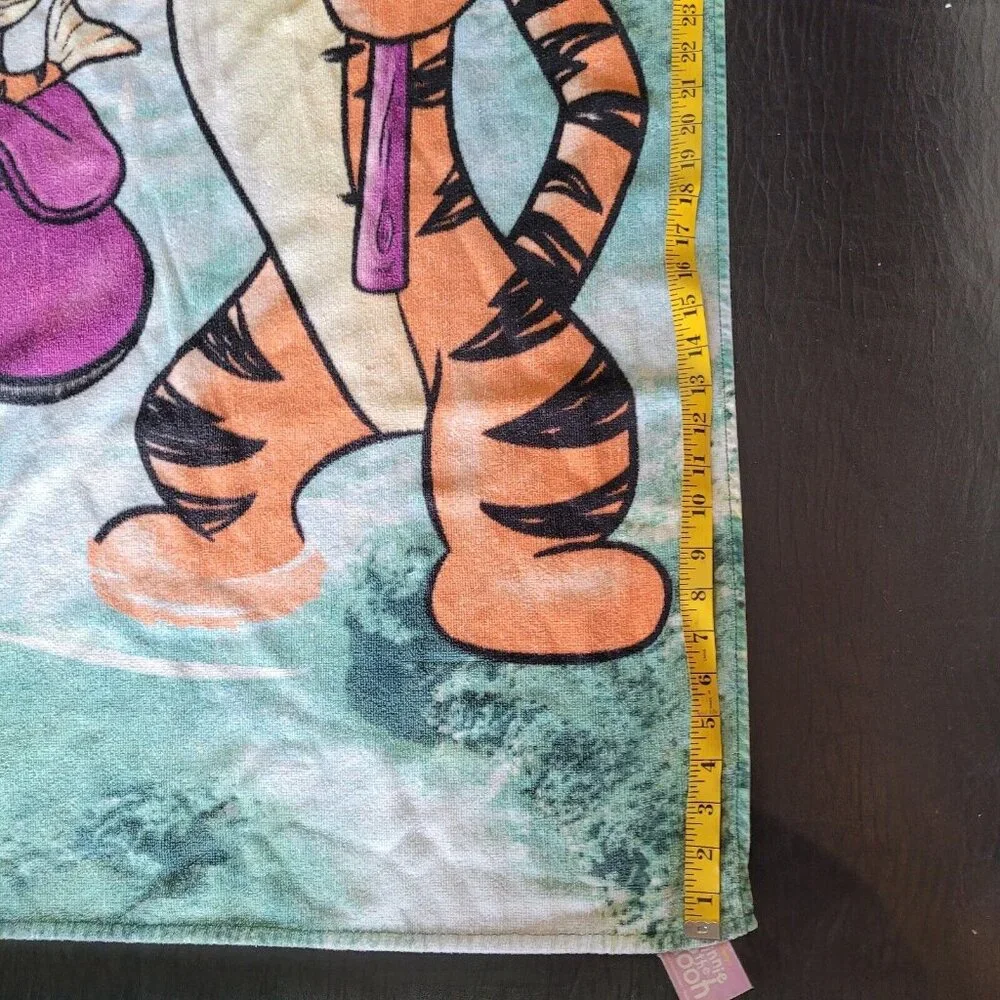 Disney‎ Tigger Beach Towel Kids Green Vintage Fishing 30x54 Cotton